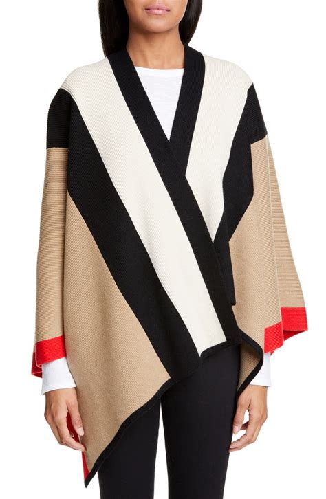 burberry wool military cape|Burberry striped wool cashmere cape.